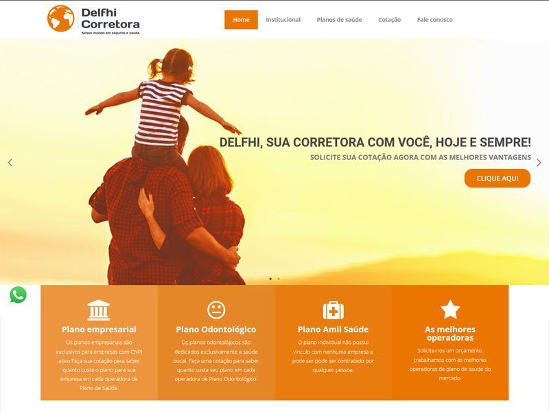 Projeto de imobiliário desenvolvido pela Sites PB para Delfhi Corretora PB