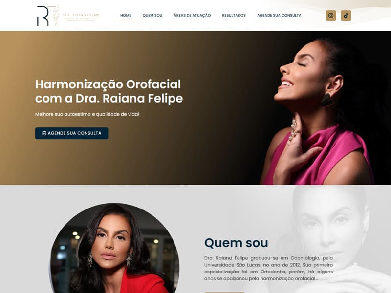 Projeto de saúde desenvolvido pela Sites PB para Dra. Raiana Felipe