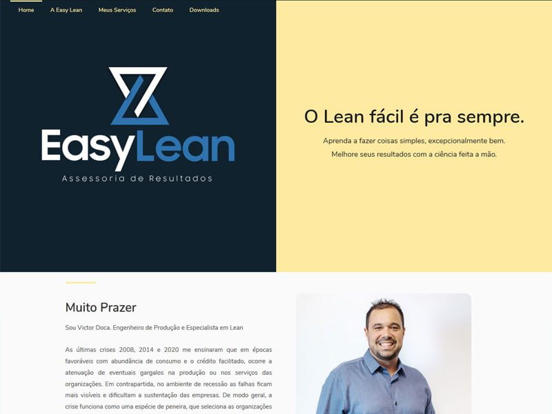 Site desenvolvido pela Sites PB para Easy Lean