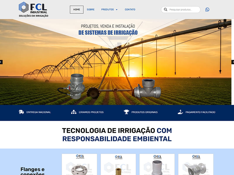 Projeto de indústria desenvolvido pela Sites PB para FCL Industrial Irrigação