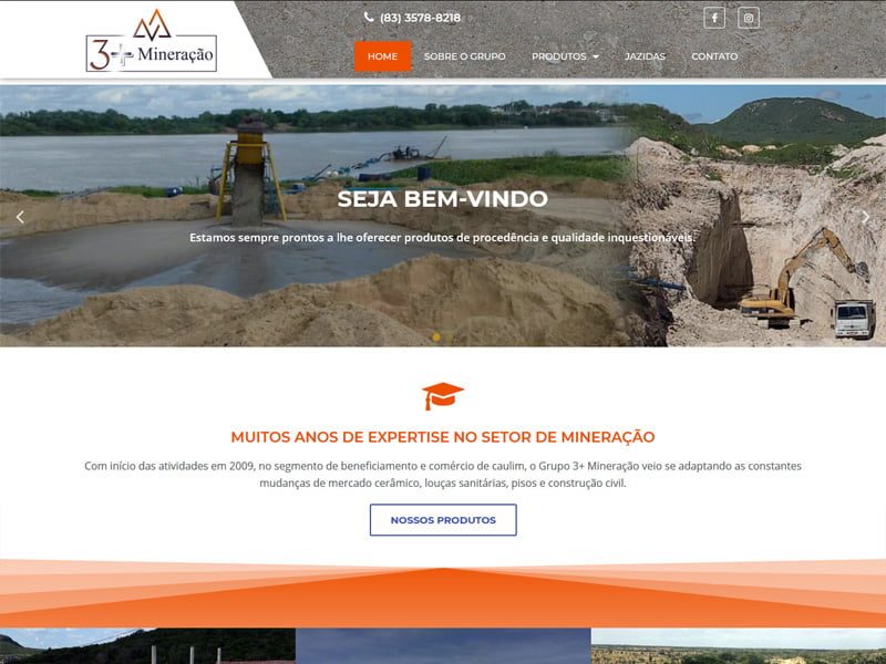 Projeto de indústria desenvolvido pela Sites PB para Grupo 3 mais