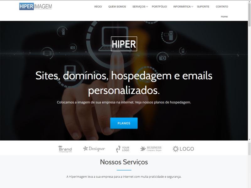 Site desenvolvido pela Sites PB para Hiperimagem