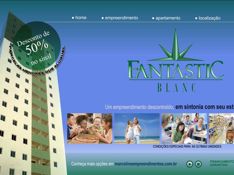 Site desenvolvido pela Sites PB para Hotsite Fantastic Blanc