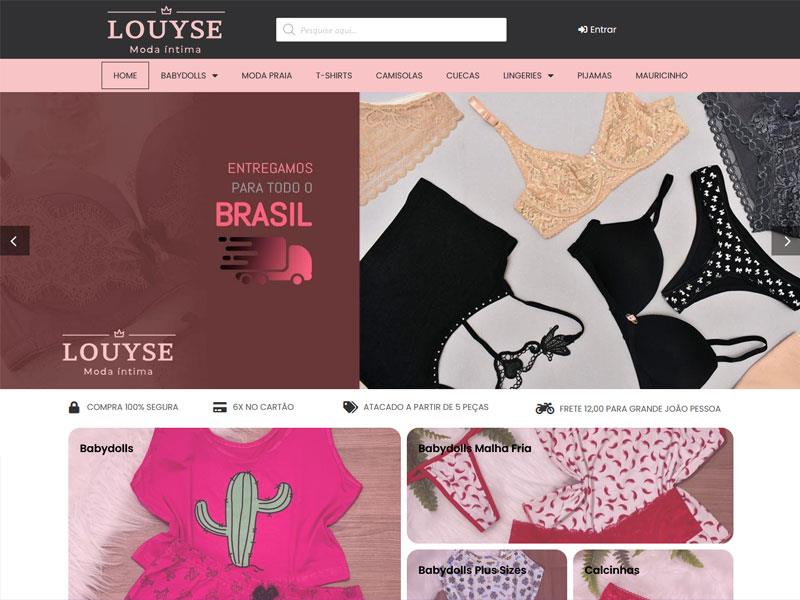 Projeto de moda e beleza desenvolvido pela Sites PB para Loja Louyse Moda Íntima
