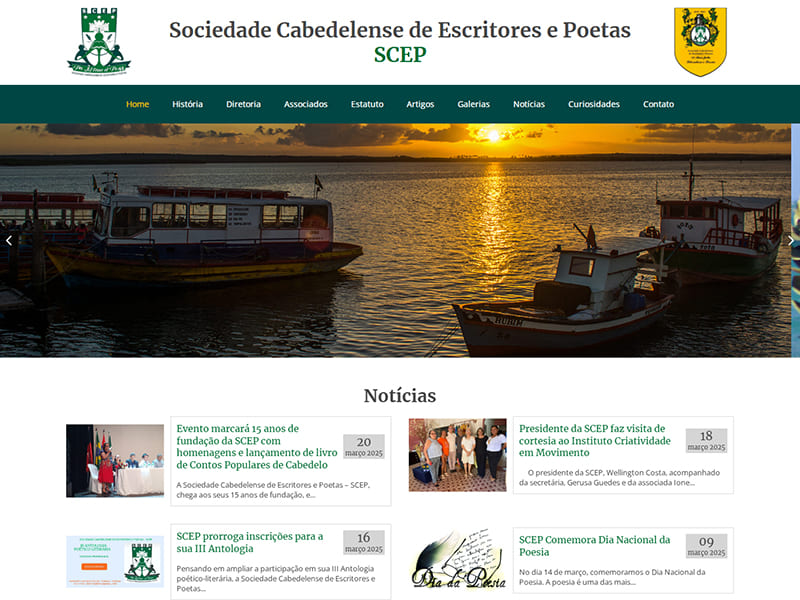 Projeto de entidades desenvolvido pela Sites PB para SCEP