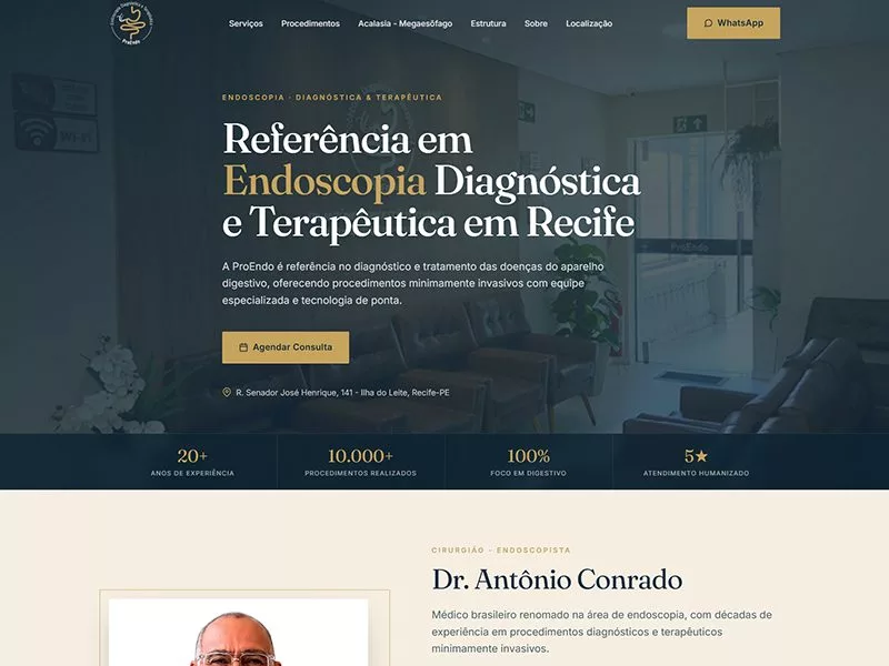 Projeto de saúde desenvolvido pela Sites PB para Proendo