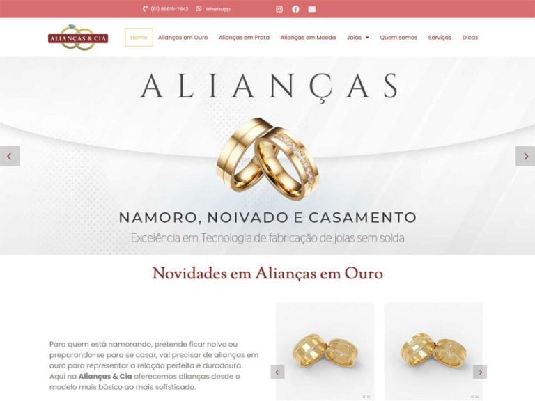 Novo site Alianças e Cia